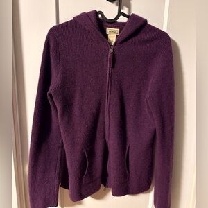 L.L. Bean Purple Cashmere Sweater